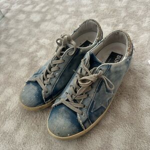 Golden Goose Denim Sparkle Sneakers